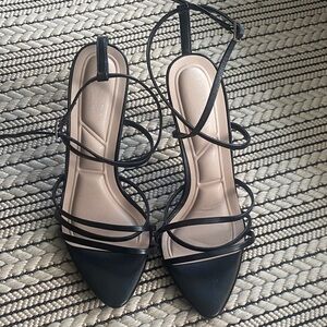 TOP MODA OPEN POINTY TOE STRAPPY STILETTO HEEL JODY-6 size 9 NEW